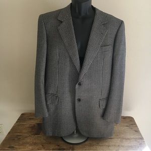Vintage Brioni 100% Cashmere Houndstooth check Blazer Sport Coat 44